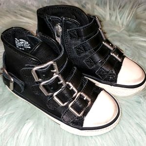 ASH black leather sneakers (toldders)